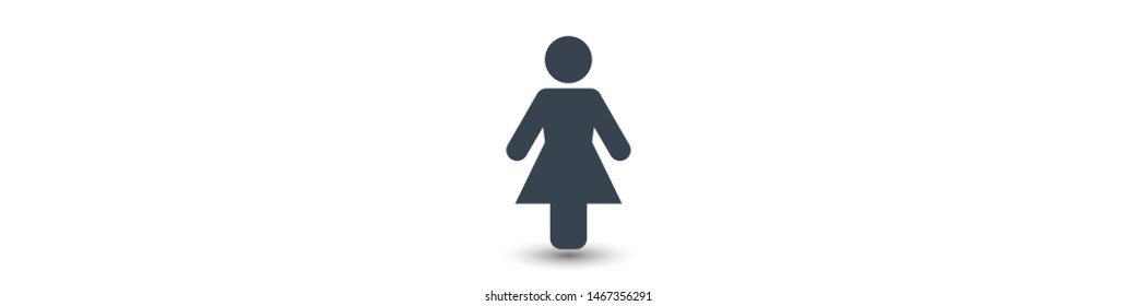 Woman vector icon. Vector web design