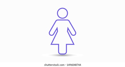 Woman vector icon. . Vector web design