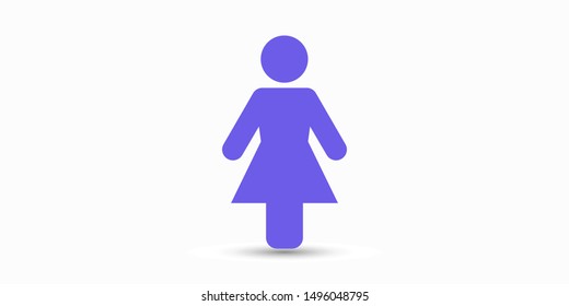 Woman vector icon. Vector web design