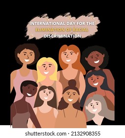 Woman Vector Image To Celebrate International Day For The Elimination Of Racial Discrimination