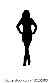 Woman vector silhouette