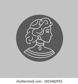 Woman vector simple design logo