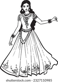woman vector and white background