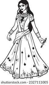 vector mujer y fondo blanco