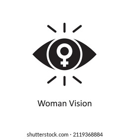 Woman Vision Vektorgrafik Solid Icon Design Illustration. Home Improvement Symbol auf weißem Hintergrund EPS10 Datei