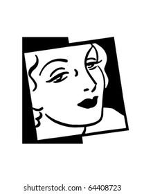 Woman In Vogue - Retro Clipart Illustration