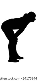 Woman volleyball player silhouette illustration