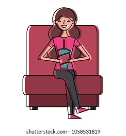 woman watching movie in cinema