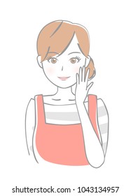 Woman wearing an apron