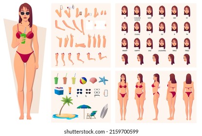 Girl bikini Vectors & Illustrations for Free Download