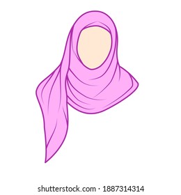 Woman wearing hijab avatar. muslim woman. Modern hijab