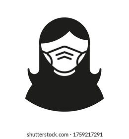 woman in wearing icon symbol vector on white background with golden ratio