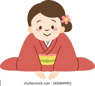 着物 座る のイラスト素材 画像 ベクター画像 Shutterstock