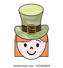 woman wearing leprechaun hat