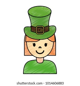 woman wearing leprechaun hat