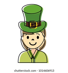 woman wearing leprechaun hat