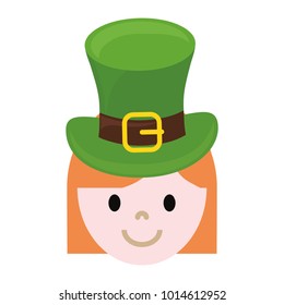 woman wearing leprechaun hat
