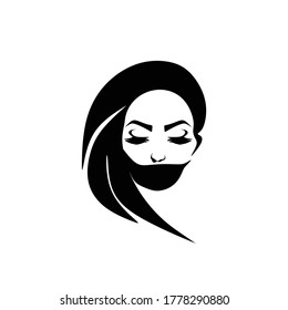 woman wearing a mask illustration vector image