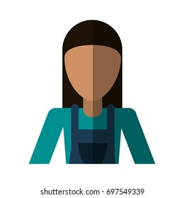 woman wearing overall avatar icon image
