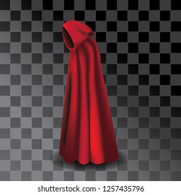 Woman wearing a red cloak and hood. Eps10 vector illustration.