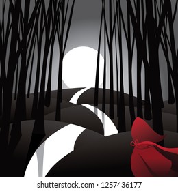 Woman wearing a red cloak and hood. Eps10 vector illustration.