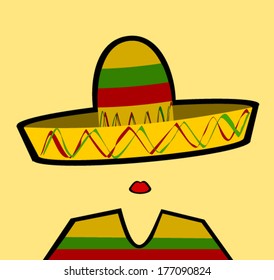 woman wearing sombrero and lipstick