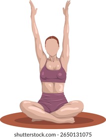 a woman wearing sportswear is doing yoga movements