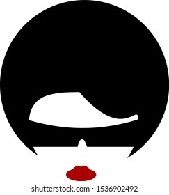 Woman wearing sunglasses and lipstick