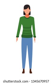 woman wearing sweater