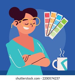 woman web design and development, design