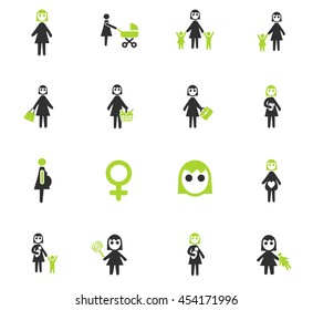 woman web icons for user interface design