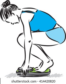 woman weight control illustration