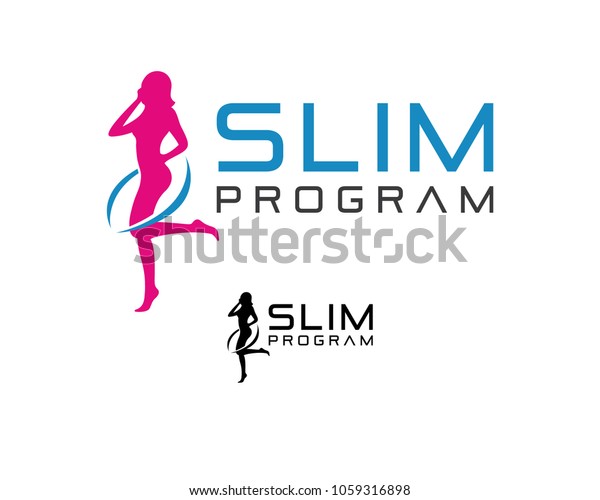 Woman Weight Loss Silhouette Graphic Stock Vector (Royalty Free) 1059316898