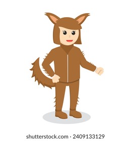 Woman With Werewolf Costume design character