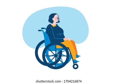 
mujer en silla de ruedas con pantalones amarillos