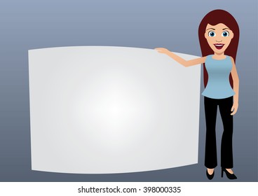 Woman with whiteboard