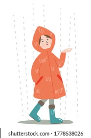 A woman who came in a rain poncho that was hit by the rain