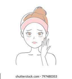 Woman who care about fatigue