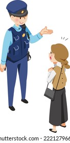 A woman who consults with a policeman