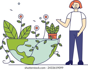 The woman who encouraged us to protect the environment by planting plants