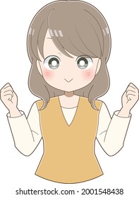 A woman who is enthusiastic