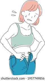 A woman who is fat and can't wear denim
