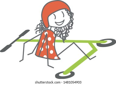A woman who fell off her scooter