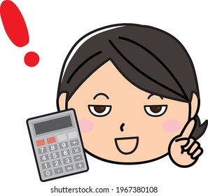 A woman who had an inspiration with a calculator