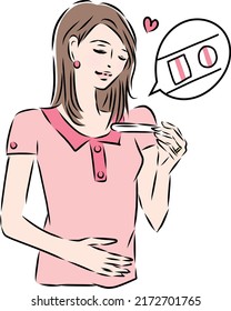 woman who is happy to get pregnant