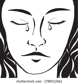 A woman who has bad feeling, some tear make she better.
