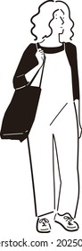 
A woman who looks good on sweat. Vector material with simple design