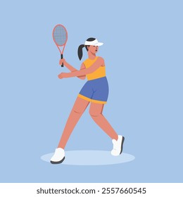 a woman who is playing tennis on the field