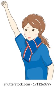 A woman who raises her hand and does her best