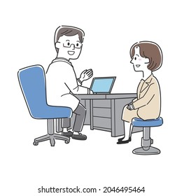 A woman who sees a doctor